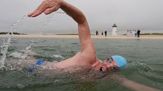 Lewis Pugh, le nageur de l'extrême, se jette à l’eau pour protéger les requins