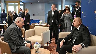 Armenian Prime Minister Nikol Pashinyan addressing Azerbaijan’s President Ilham Aliyev in Tirana, 16 May 2025
