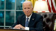 President Joe Biden speaks from the Oval Office of the White House in Washington, Sept. 30, 2024.