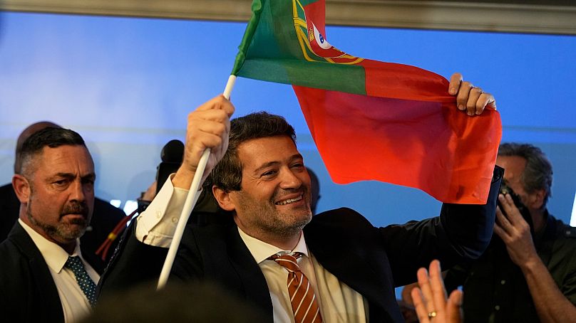 Die rechtspopulistische Chega-Partei ist drittstärkste Kraft bei den Parlamentswahlen in Portugal geworden. 19. Mai 2025.