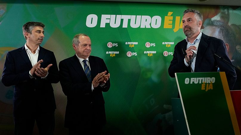 Pedro Nuno Santos, PS-Chef, tritt nach einer Wahlniederlage bei den Parlamentswahlen in Portugal zurück. 19. Mai 2025.