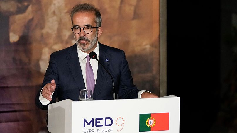 Außenminister Paulo Rangel schließt eine formale Koalition mit der Chega-Partei im portugiesischen Parlament aus. 11. Oktober 2024.
