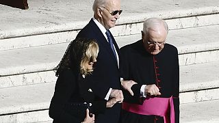 Joe és Jilll Biden Rómában, a pápaválasztás után 