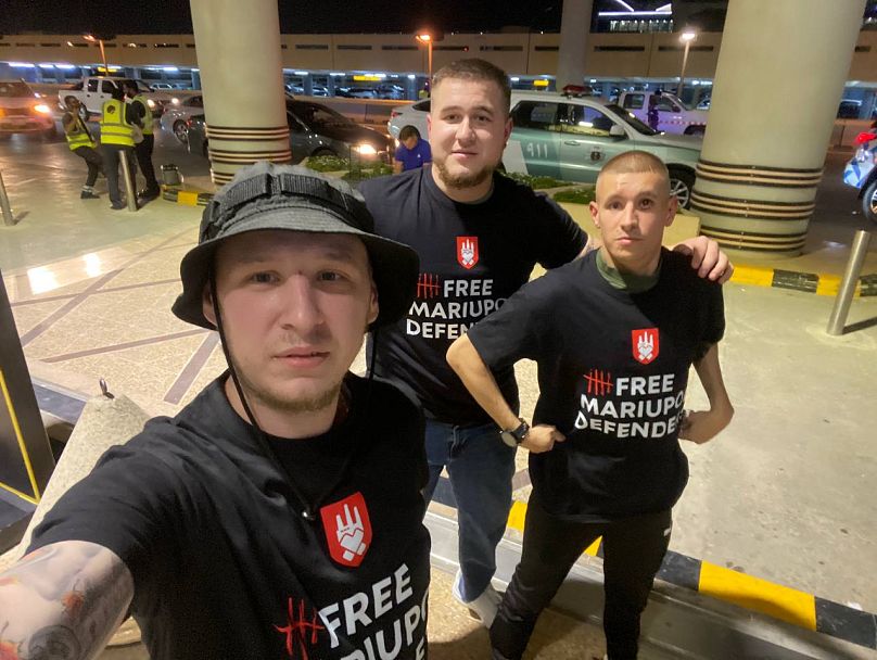 Basenko with some of his comrades.