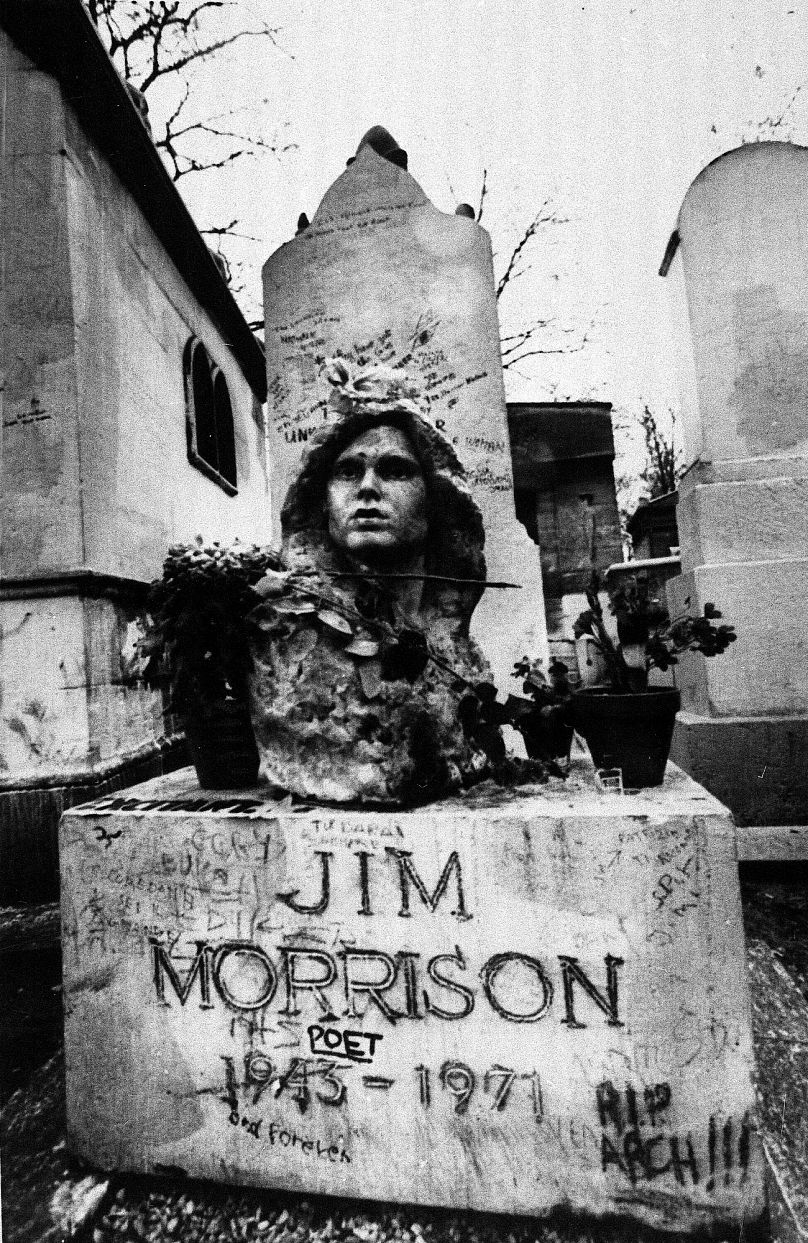 Photo of Jim Morrison's grave - 7 Sept. 1971