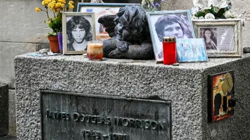 Jim Morrison's grave at Père Lachaise