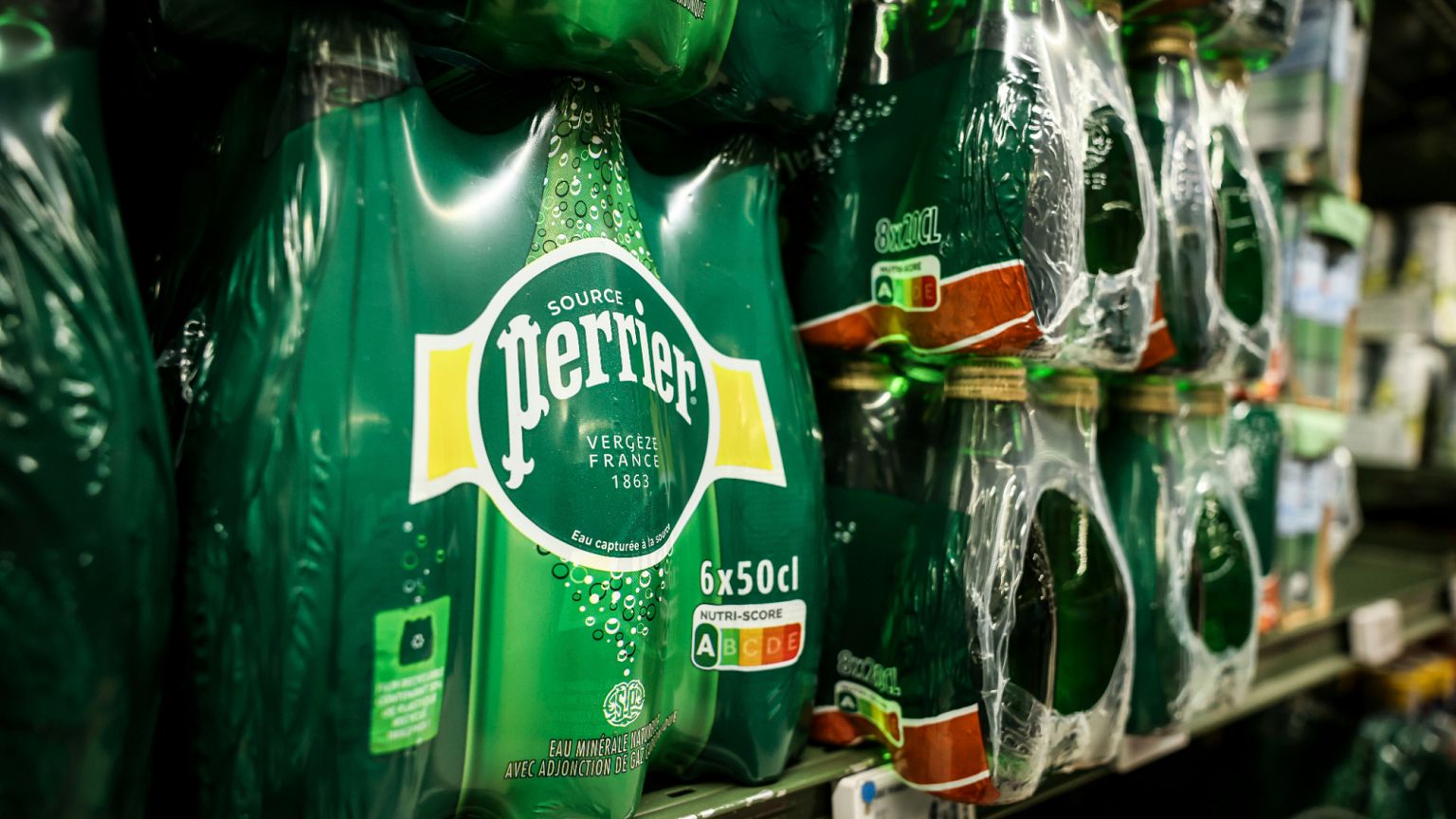 Bottles of Perrier are pictured in a supermarket in Paris, 19 May, 2025 Bottles of Perrier are pictured in a supermarket in Paris, 19 May, 2025