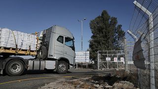 First humanitarian aid trucks enter Gaza after 11-week Israeli blockade