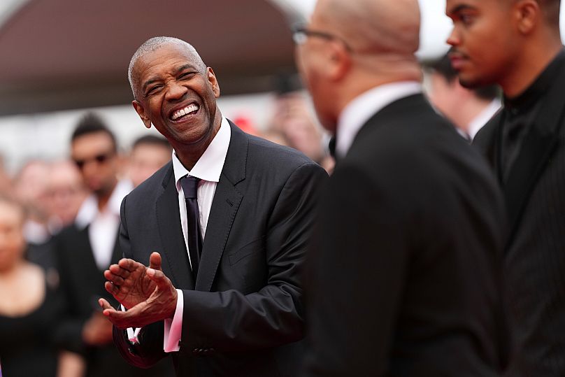 Denzel Washington on his first Cannes red carpet