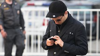 FILE: Pavel Durov, founder of Russia's social network site VKontakte and Telegram messaging app, stands in Red Square in Moscow, 19 May 2012 