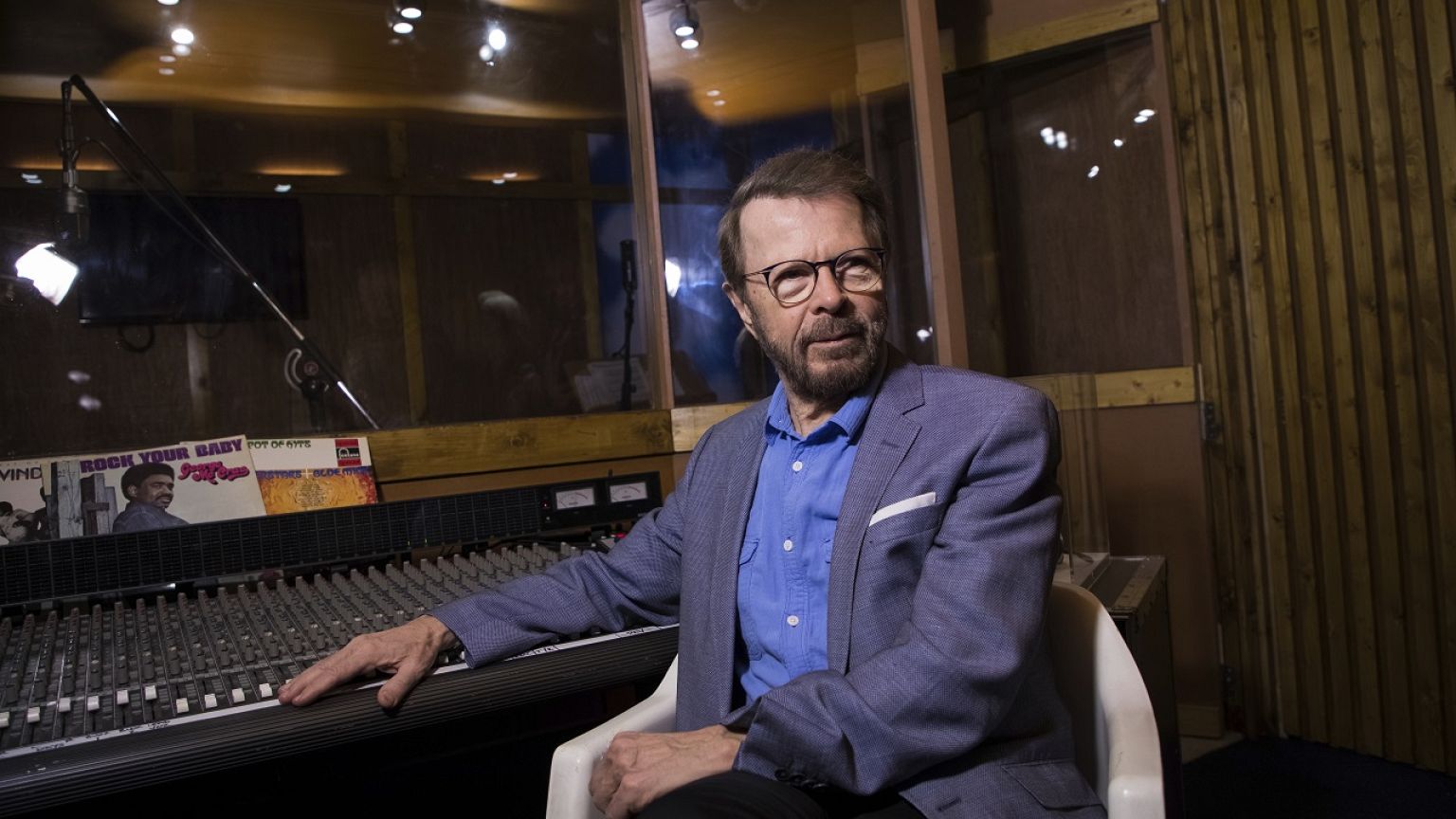 Bjorn Ulvaeus at a recording studio in London.