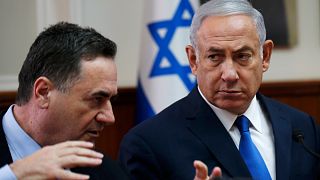 FILE: Israeli Prime Minister Benjamin Netanyahu and Foreign Minister Israel Katz at the Prime Minister's office in Jerusalem, 5 September 2018