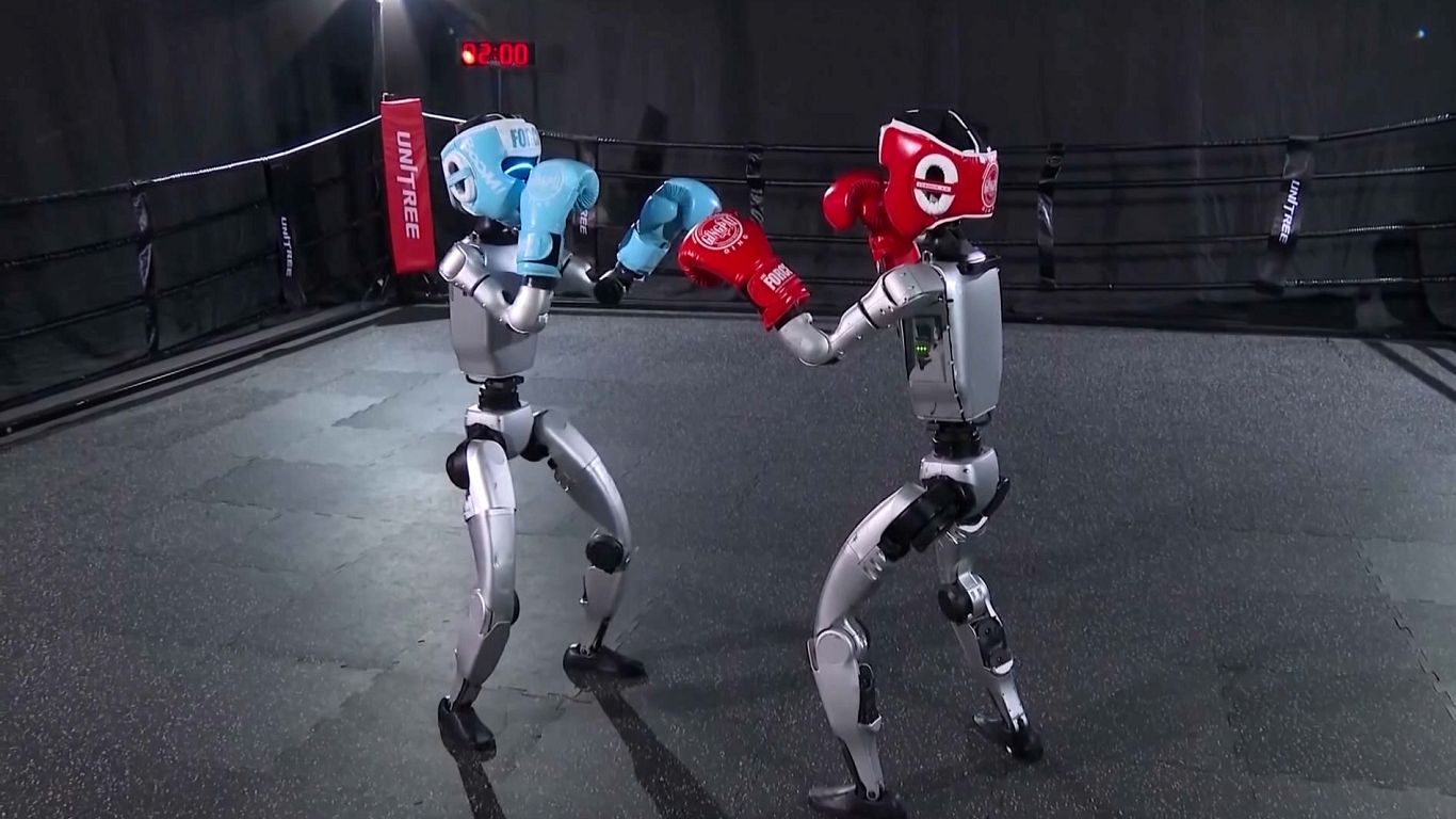 Video. Humanoid robots gear up for boxing debut in Hangzhou | Euronews