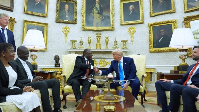 Trump confronts South Africa's Ramaphosa over baseless claims of systemic killing of white farmers