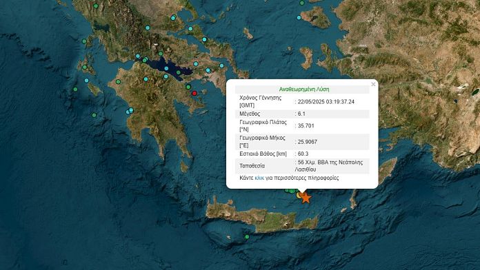 Strong earthquake, 6.1 Richter, off Crete causes disruption in many areas of Greece