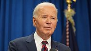 Former US President Joe Biden speaks to the media in January 2025.