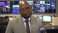 Bostwana’s Foreign Minister Phenyo Butale in the Euronews office in Brussels, 22 May, 2025