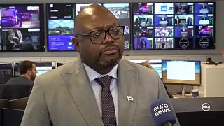 Bostwana’s Foreign Minister Phenyo Butale in the Euronews office in Brussels, 22 May, 2025