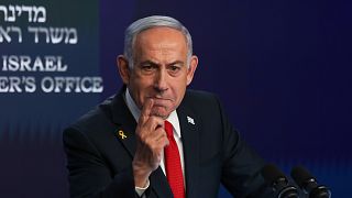 Israeli Prime Minister Benjamin Netanyahu speaks during a press conference in Jerusalem, 21 May, 2025