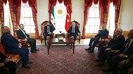 President Recep Tayyip Erdoğan met with Syrian interim President Ahmed al-Shara at Dolmabahçe Working Office, 24 May 2025.