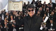 Director Jafar Panahi, winner of the Palme d'Or for the film 'It Was Just an Accident', at the 78th international film festival, Cannes, southern France, Saturday, 24.05.2025