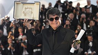 Director Jafar Panahi, winner of the Palme d'Or for the film 'It Was Just an Accident', at the 78th international film festival, Cannes, southern France, Saturday, 24.05.2025