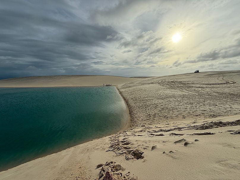 Blick auf eine Lagune in den Lençóis Maranhenses.