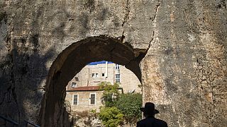 The Tomb of the Kings, a large underground burial complex dating to the first century BC, in east Jerusalem neighbourhood of Sheikh Jarrah, 31 October 2019.
