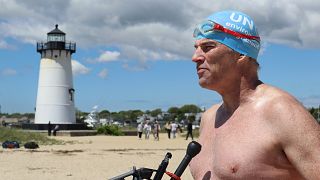 South African swims around Martha's Vineyard to raise awareness of need to protect sharks