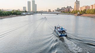 The Ishim River runs through the centre of Kazakhstan's capital city Astana, dividing it into left and right banks.
