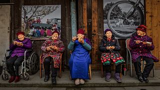 The Elderly Having Delicious Food by Xiaoling Li (OVERALL WINNER) 