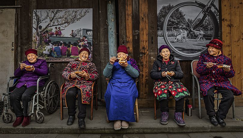 'The Elderly Having Delicious Food' by Xiaoling L (OVERALL WINNER) 