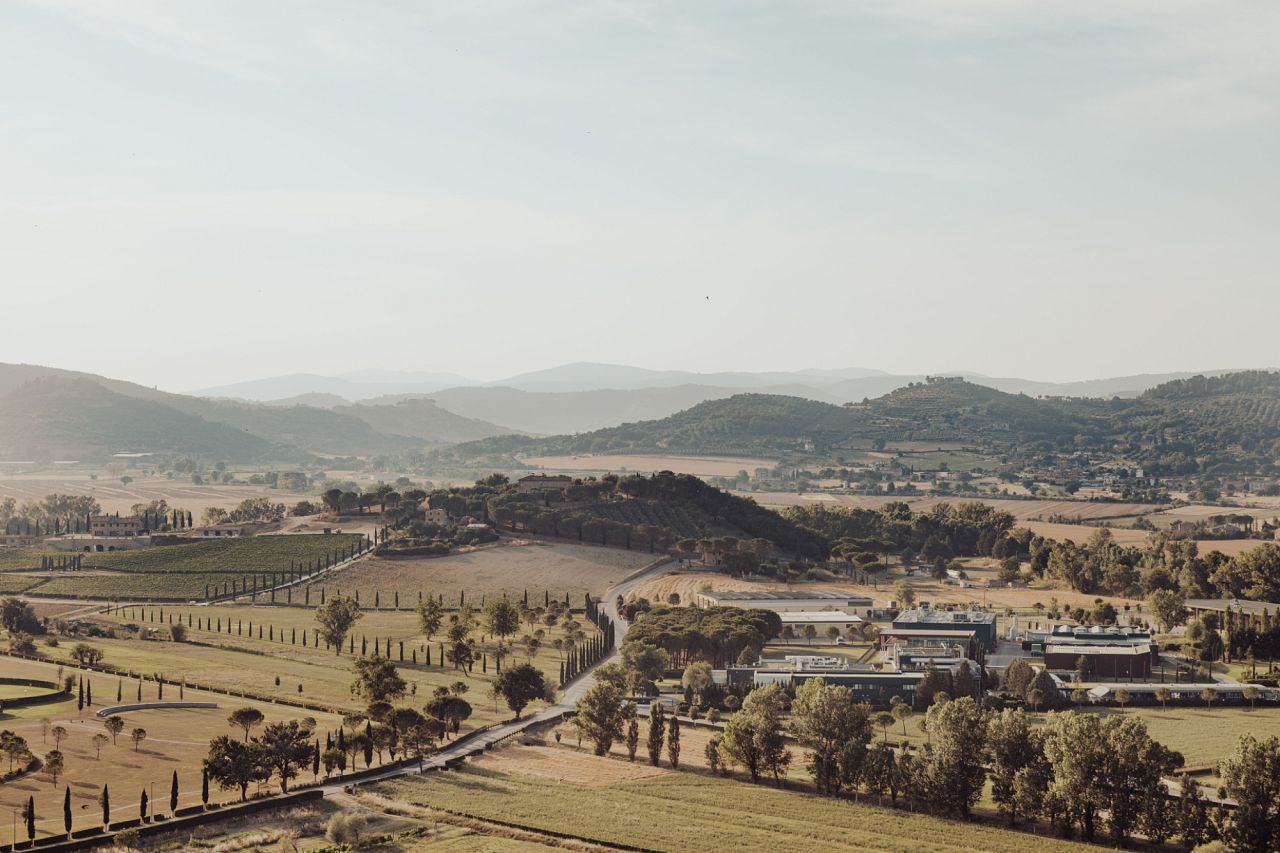 The Solomeo valley in the Province of Perugia