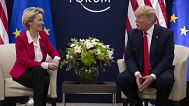 Ursula von der Leyen és Donald Trump 2020-ban, a davosi Világgazdasági Fórumon