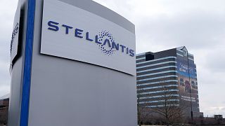 Stellantis sign is seen outside the Chrysler Technology Center, in Auburn Hills, Michigan. 19 January 2021.