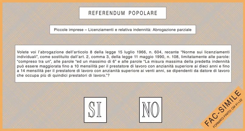scheda arancione quesito 2 referendum 8 - 9 giugno