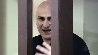 Nika Melia, one of the leaders of the Coalition for Change opposition group, attends a court hearing in Tbilisi, 30 May, 2025