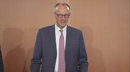 German Chancellor Friedrich Merz arrives for the cabinet meeting at the chancellery in Berlin, Germany, Wednesday, May 28, 2025. 