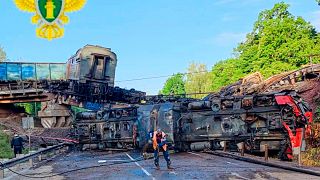 A photo of the crash scene in the Kursk region.