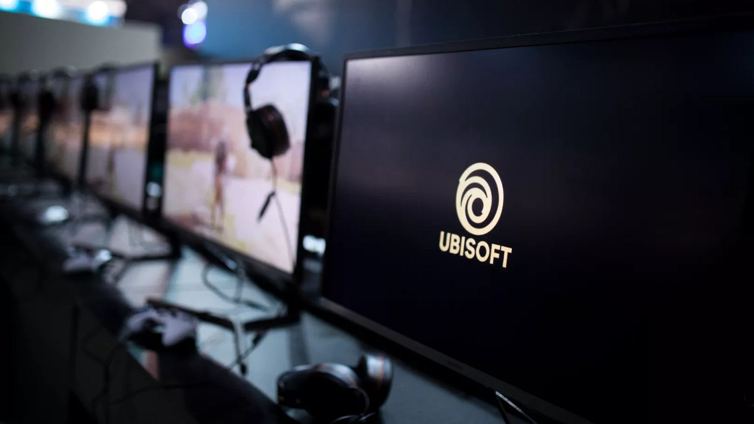 FIL:E The logo Ubisoft on a computer screen at the Paris Games Week in Paris, 3 November 2017