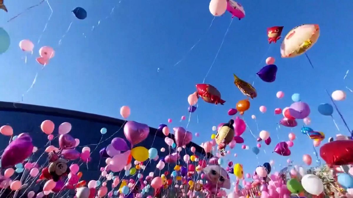 Video. Balloons released in Gaziantep in support of child cancer patients