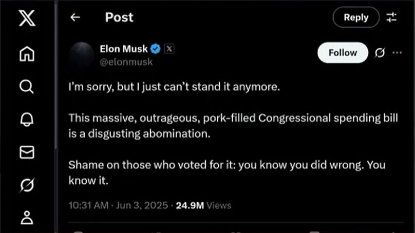 Elon Musk en su cuenta de X