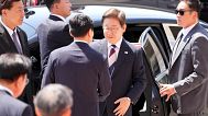 Newly elected South Korean President Lee Jae-myung arrives for the Presidential Inauguration at the National Assembly in Seoul, 4 June 2025
