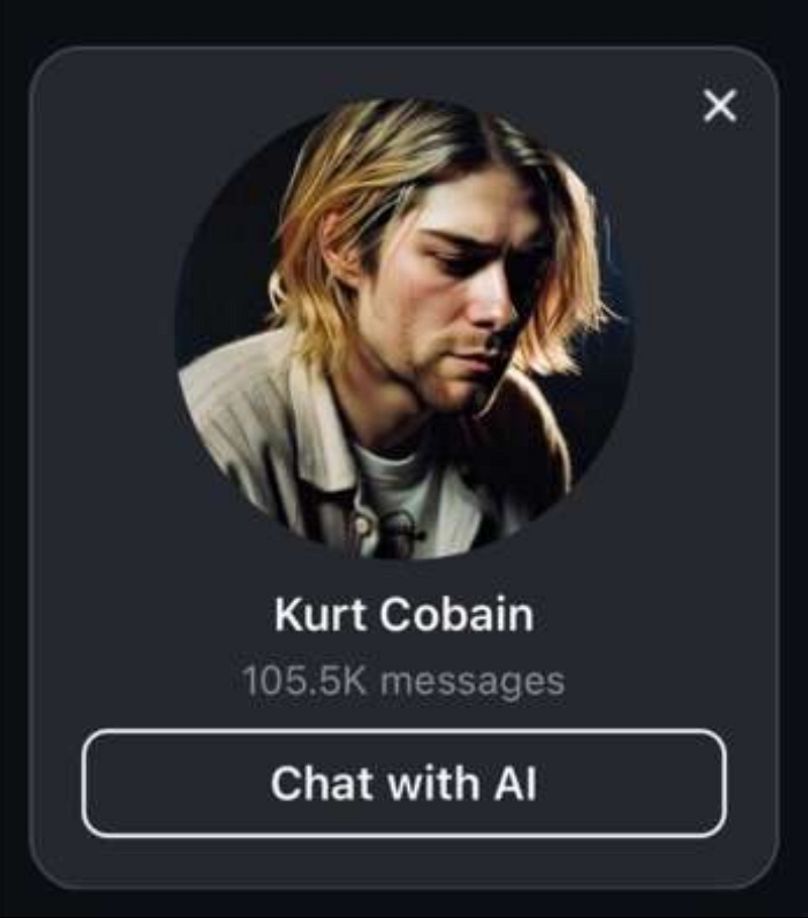 Kurt Cobain sohbet robotu.