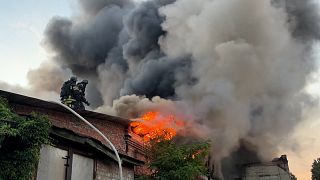 SCREENSHOT - Kharkiv engulfed in fire, destruction amid Russian strikes, leaving many injured