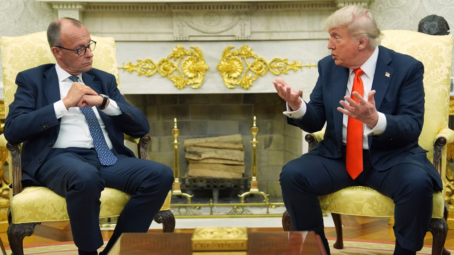 German Chancellor Friedrich Merz and US President Donald Trump in Washington, 5 June, 2025