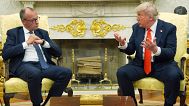 German Chancellor Friedrich Merz and US President Donald Trump in Washington, 5 June, 2025