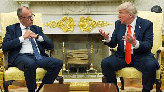 German Chancellor Friedrich Merz and US President Donald Trump in Washington, 5 June, 2025