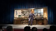 Concept art of the Audio-Animatronic Walt Disney. 