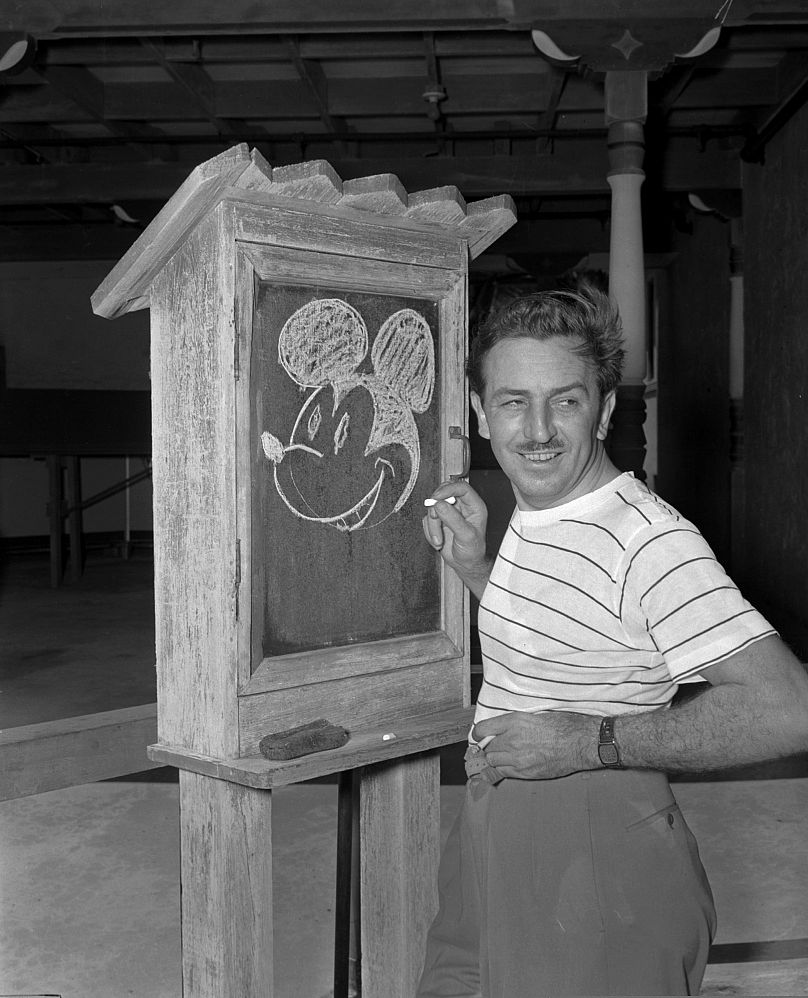 Walt Disney, animator and entrepreneur, poses at the Pancoast Hotel in Miami, Florida, 1941.